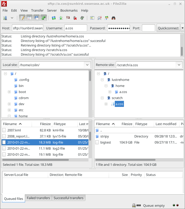 filezilla command line sftp download